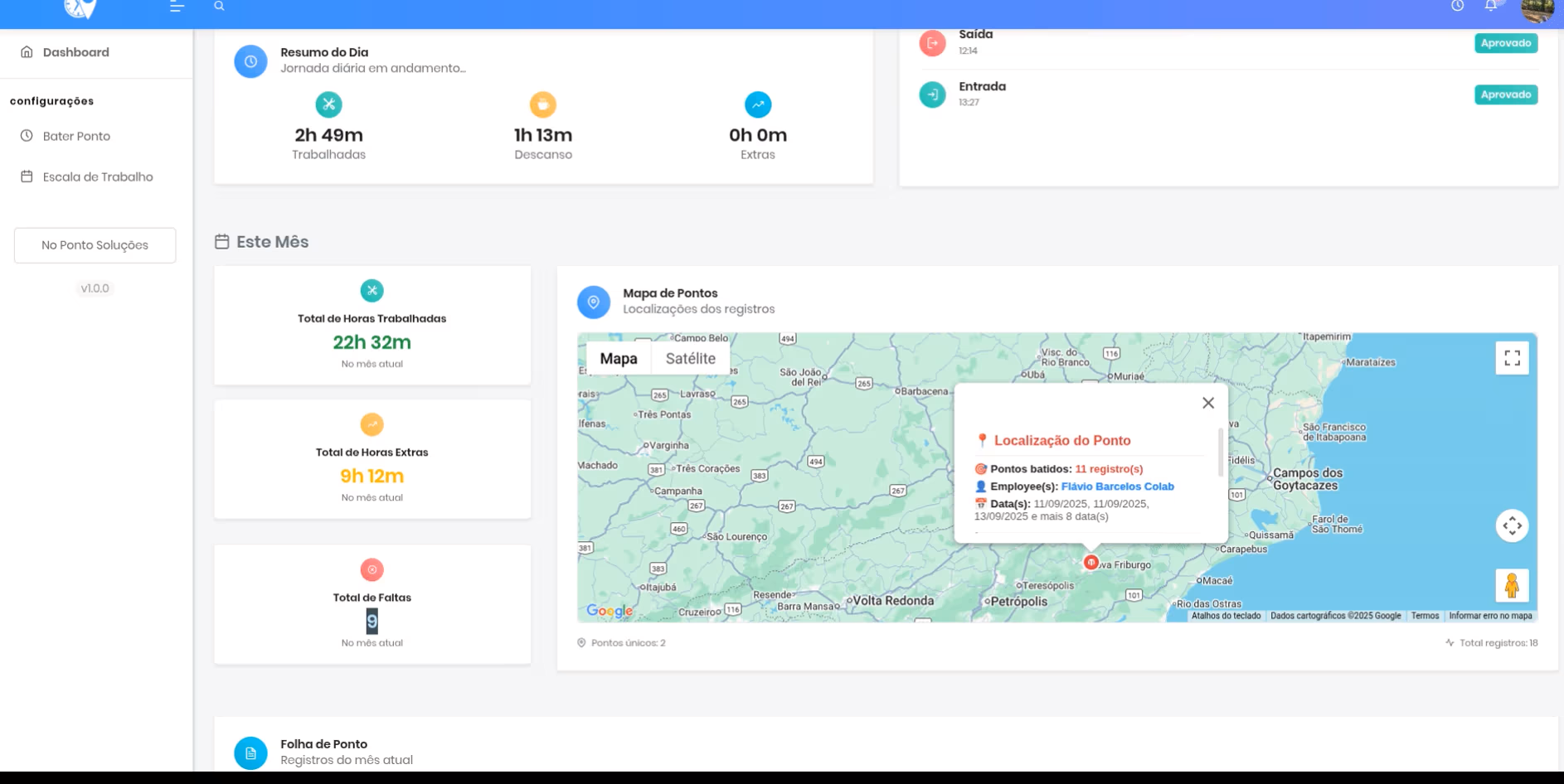 No Ponto bater ponto online com Geolocalização